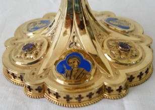 French Antique solid silver Gothic Ciborium